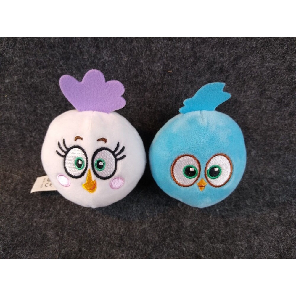 2 Angry Birds Burger King White Matilda Jake Blue Plush Mini Toy Stuffed Animals - Picture 3 of 8